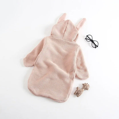 Bunny Ears Knitted Baby Sleeping Bag