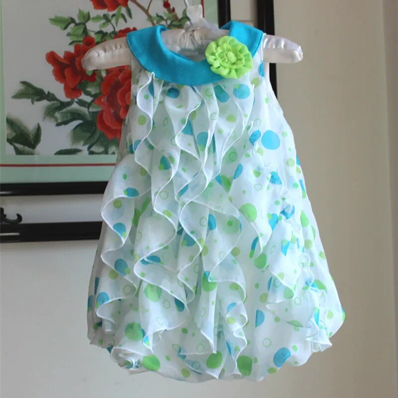 Summer Sleeveless Girls Chiffon Dress