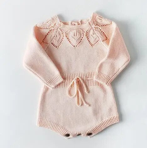 Baby Girl Knitted Romper Clothes