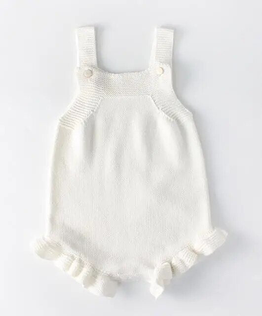 Baby Girls Knitted Romper Set