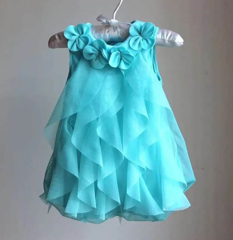 Summer Sleeveless Girls Chiffon Dress