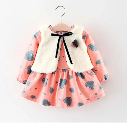  Humor Bear Winter Baby Girls Princess Dress