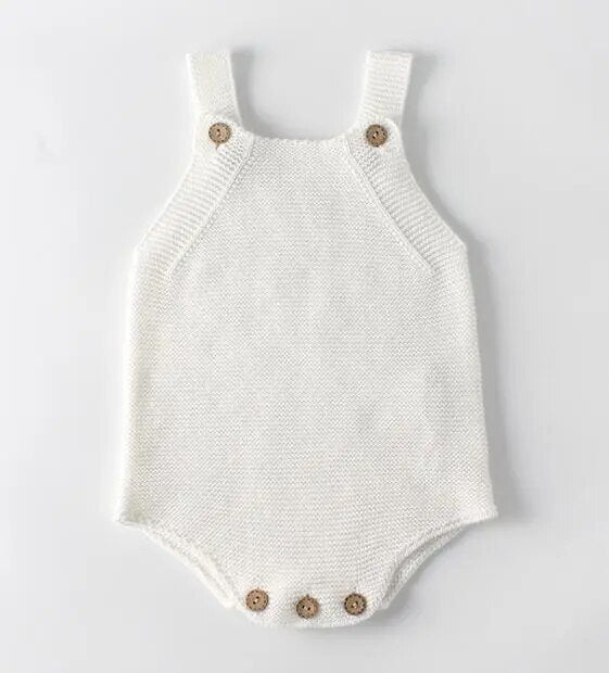 Baby Girls Knitted Romper Set