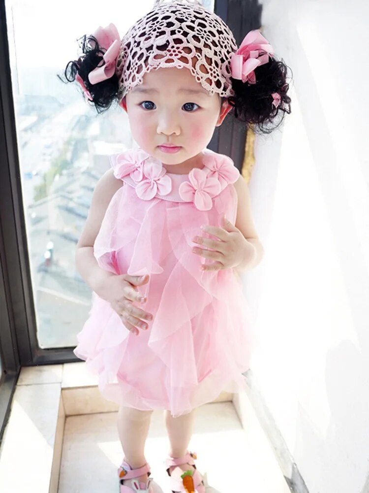 Summer Sleeveless Girls Chiffon Dress