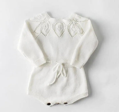 Baby Girls Knitted Romper Set