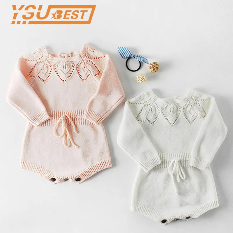 Baby Girl Knitted Romper Clothes