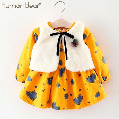  Humor Bear Winter Baby Girls Princess Dress