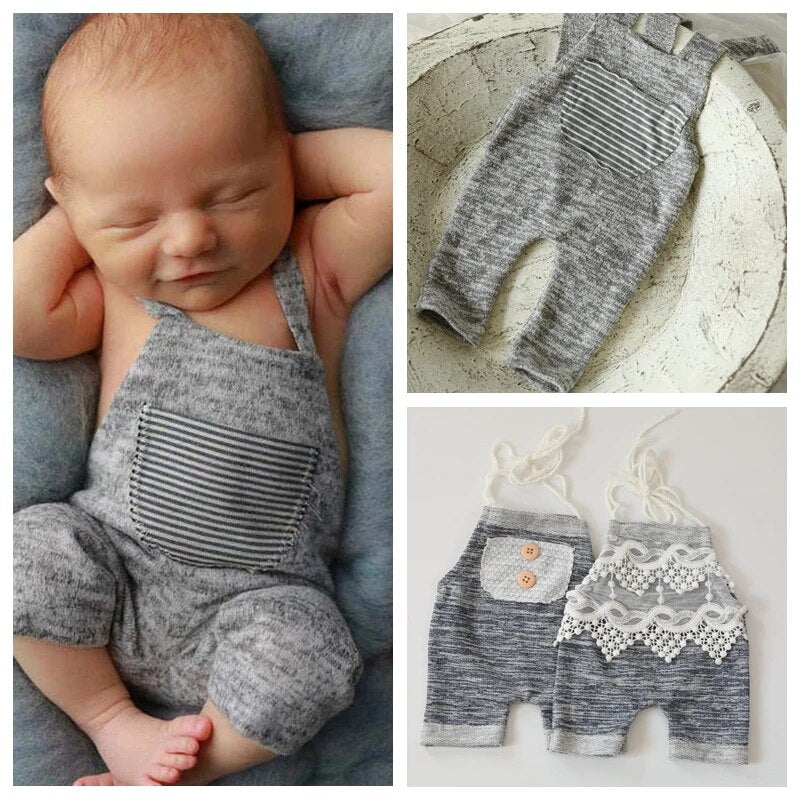 Cute Knitted Baby Sling Jumpsuit