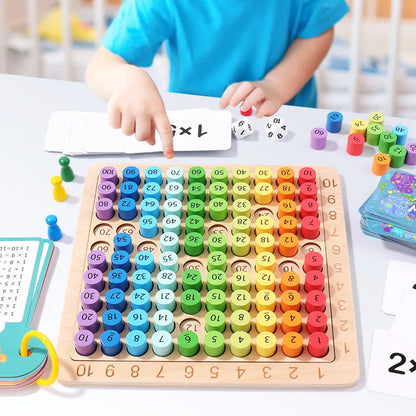 Montessori Educational Wooden Toys - 99 Multiplication Table