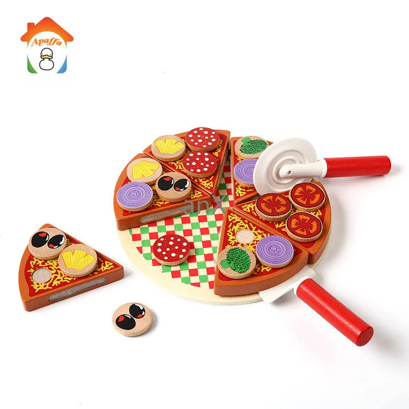 Pizza Wooden Toys Food Cooking Simulation - 27pcs