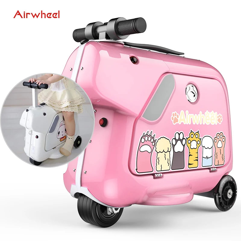 Airwheel kids scooter suitcase ride on electrical smart luggage bag 16inch