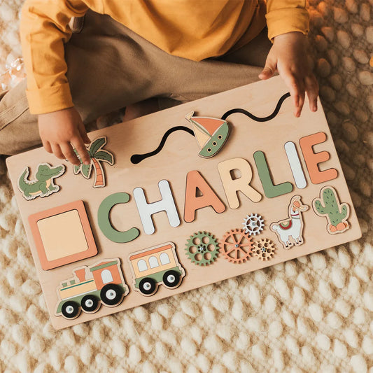 Montessori Personalized Puzzle & Sensory Board