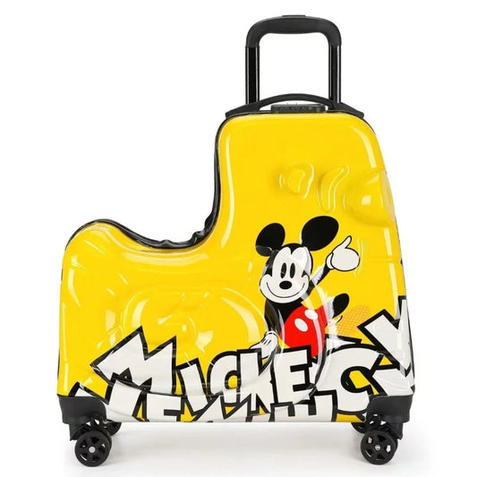 Mickey & Minnie cartoon ride-on trolley suitcase