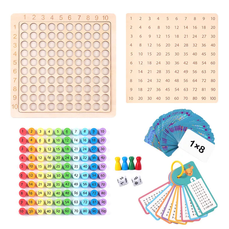 Montessori Educational Wooden Toys - 99 Multiplication Table