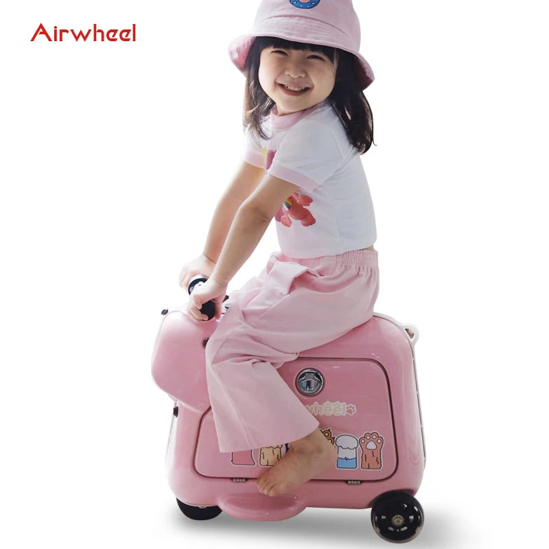 Airwheel kids scooter suitcase ride on electrical smart luggage bag 16inch