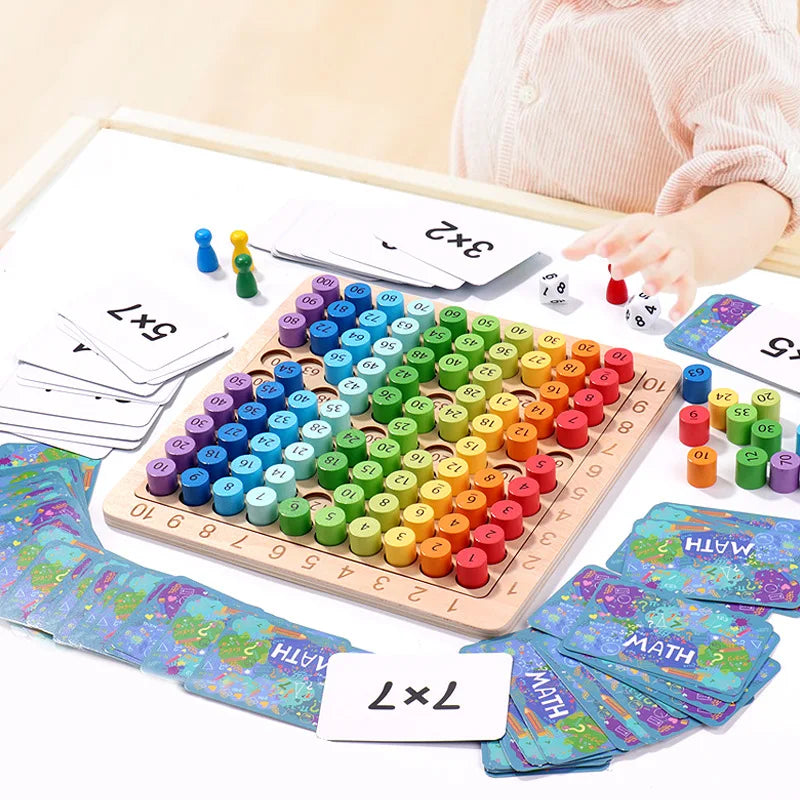 Montessori Educational Wooden Toys - 99 Multiplication Table